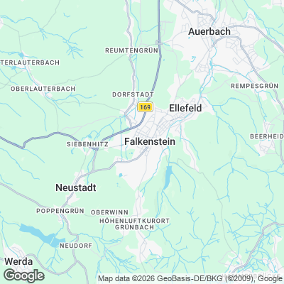Karte von Falkenstein und Umgebung