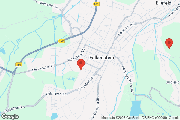 Karte mit Entrümpelungsaufträgen in Falkenstein