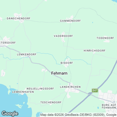 Karte von Fehmarn und Umgebung
