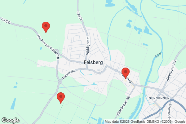 Karte mit Entrümpelungsaufträgen in Felsberg