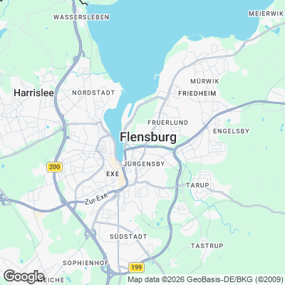 Karte von Flensburg und Umgebung