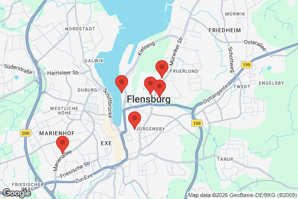 Karte mit Entrümpelungsaufträgen in Flensburg