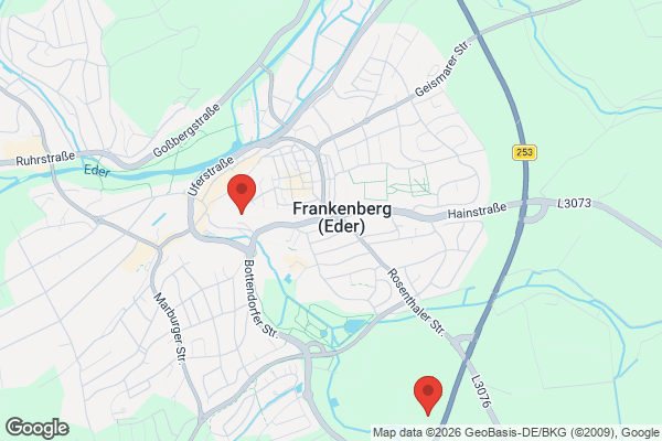 Karte mit Entrümpelungsaufträgen in Frankenberg (Eder)
