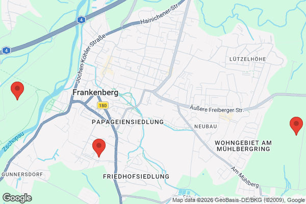 Karte mit Entrümpelungsaufträgen in Frankenberg