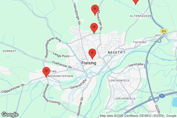Karte mit Entrümpelungsaufträgen in Freising