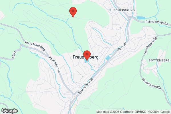 Karte mit Entrümpelungsaufträgen in Freudenberg