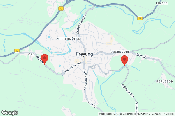 Karte mit Entrümpelungsaufträgen in Freyung