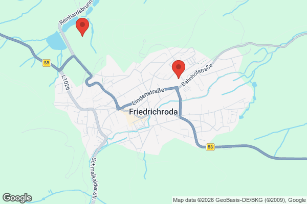 Karte mit Entrümpelungsaufträgen in Friedrichroda