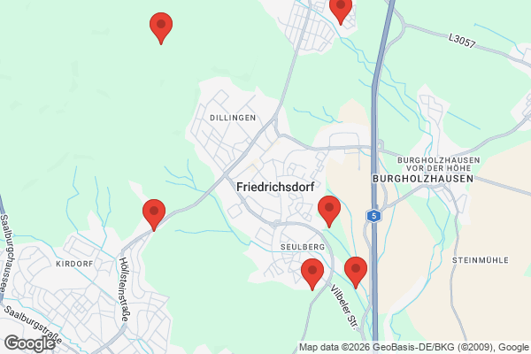 Karte mit Entrümpelungsaufträgen in Friedrichsdorf