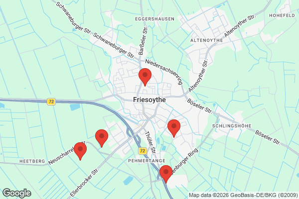 Karte mit Entrümpelungsaufträgen in Friesoythe