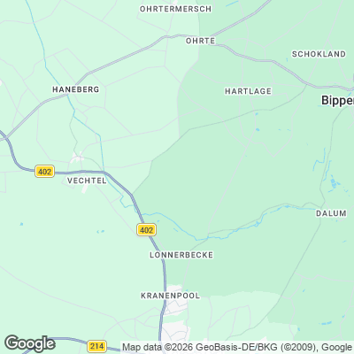 Karte von Fürstenau und Umgebung