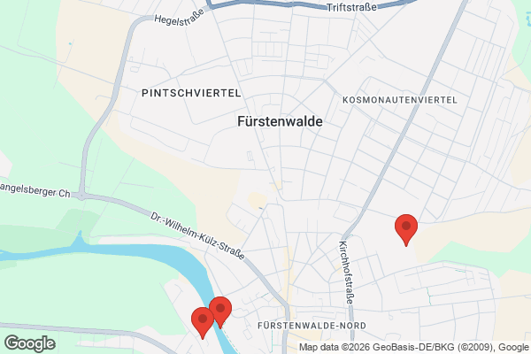 Karte mit Entrümpelungsaufträgen in Fürstenwalde