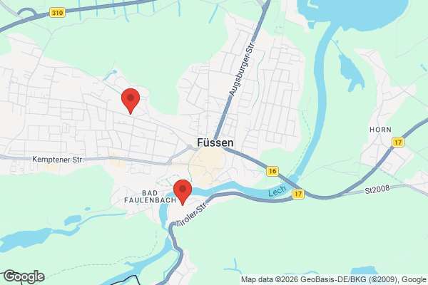 Karte mit Entrümpelungsaufträgen in Füssen