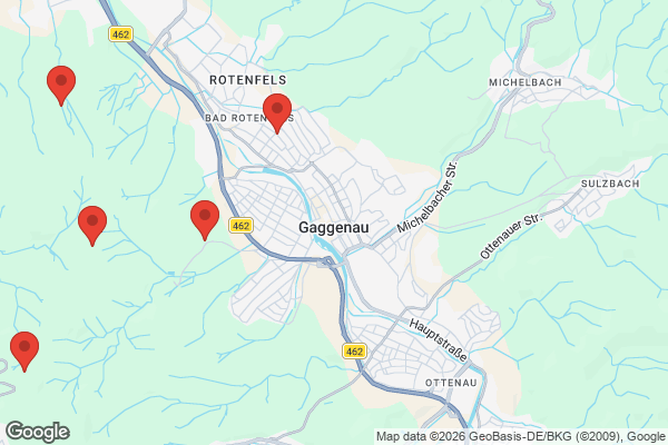 Karte mit Entrümpelungsaufträgen in Gaggenau