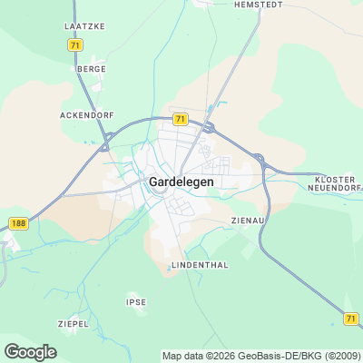 Karte von Gardelegen und Umgebung