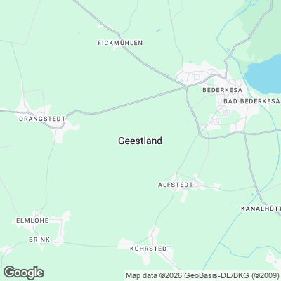 Karte von Geestland und Umgebung