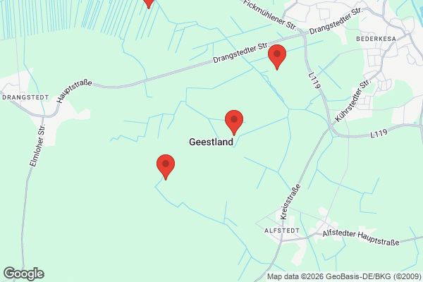 Karte mit Entrümpelungsaufträgen in Geestland