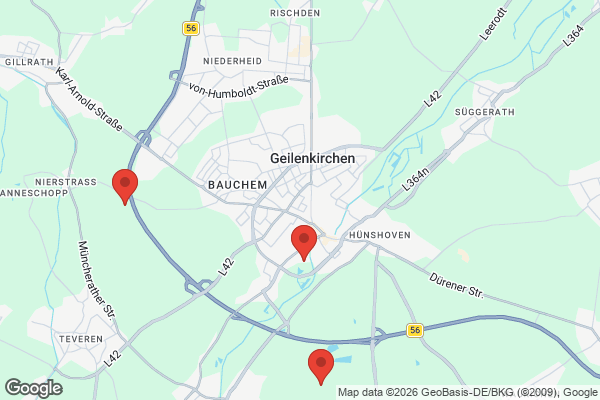 Karte mit Entrümpelungsaufträgen in Geilenkirchen