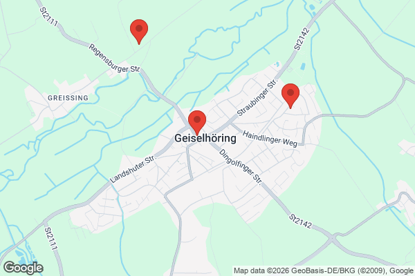 Karte mit Entrümpelungsaufträgen in Geiselhöring
