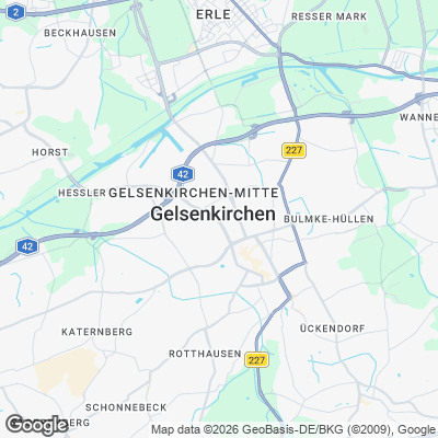 Karte von Gelsenkirchen und Umgebung