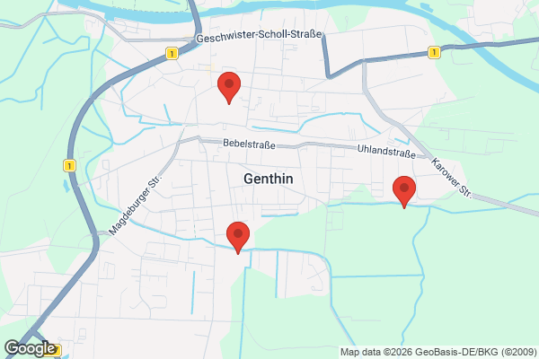 Karte mit Entrümpelungsaufträgen in Genthin