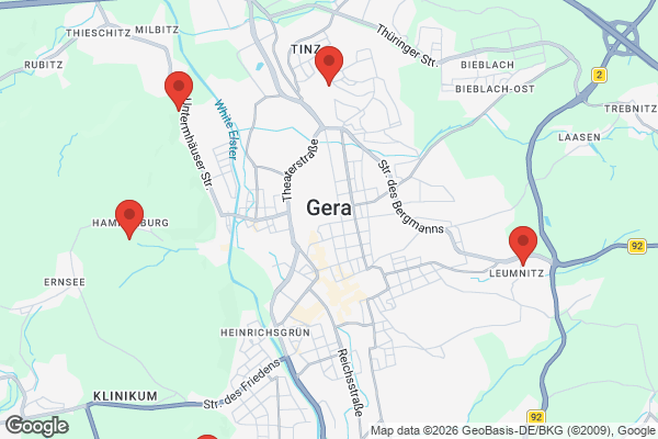Karte mit Entrümpelungsaufträgen in Gera