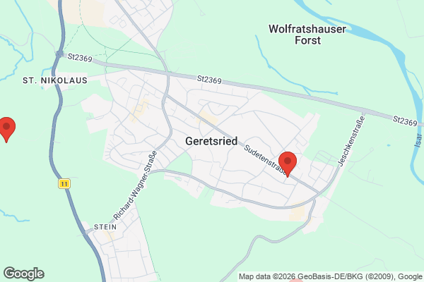 Karte mit Entrümpelungsaufträgen in Geretsried