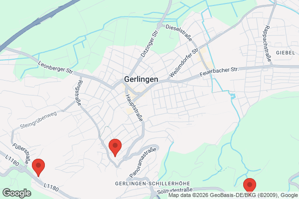 Karte mit Entrümpelungsaufträgen in Gerlingen