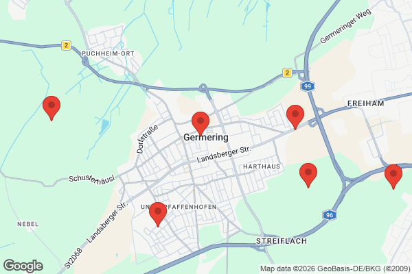 Karte mit Entrümpelungsaufträgen in Germering