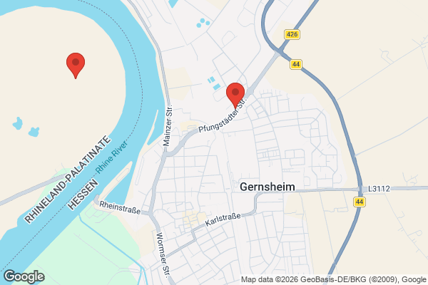 Karte mit Entrümpelungsaufträgen in Gernsheim