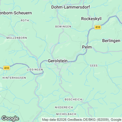 Karte von Gerolstein und Umgebung
