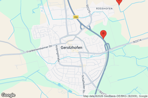 Karte mit Entrümpelungsaufträgen in Gerolzhofen