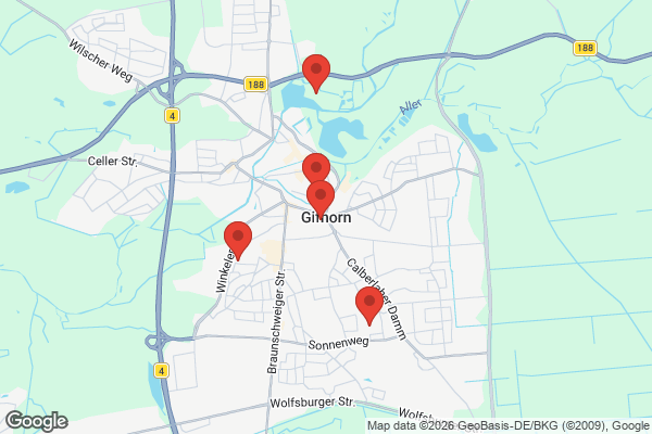 Karte mit Entrümpelungsaufträgen in Gifhorn