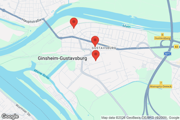 Karte mit Entrümpelungsaufträgen in Ginsheim-Gustavsburg