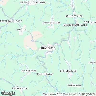 Karte von Glashütte und Umgebung