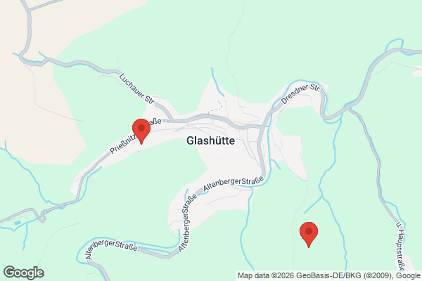 Karte mit Entrümpelungsaufträgen in Glashütte
