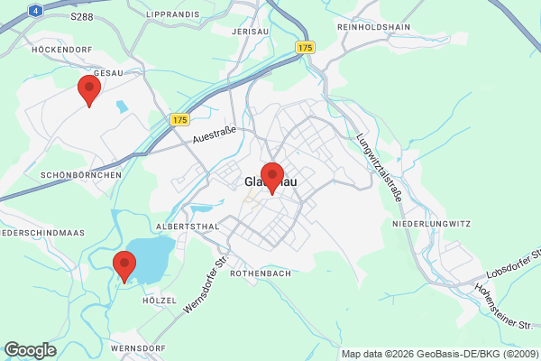 Karte mit Entrümpelungsaufträgen in Glauchau