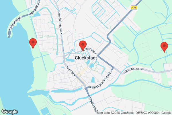 Karte mit Entrümpelungsaufträgen in Glückstadt