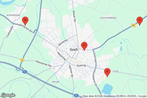 Karte mit Entrümpelungsaufträgen in Goch