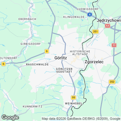 Karte von Görlitz und Umgebung