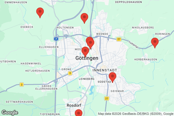 Karte mit Entrümpelungsaufträgen in Göttingen