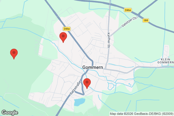 Karte mit Entrümpelungsaufträgen in Gommern