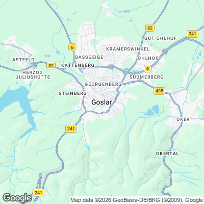 Karte von Goslar und Umgebung