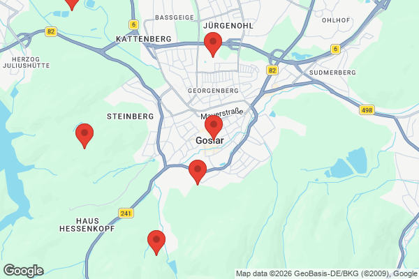Karte mit Entrümpelungsaufträgen in Goslar