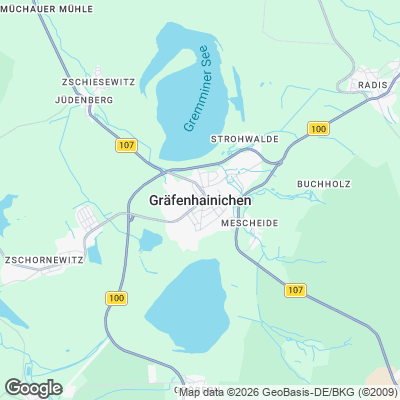 Karte von Gräfenhainichen und Umgebung