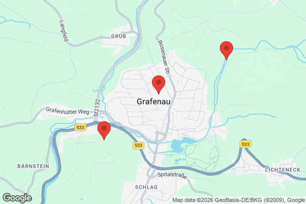 Karte mit Entrümpelungsaufträgen in Grafenau
