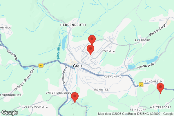 Karte mit Entrümpelungsaufträgen in Greiz