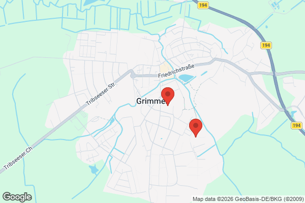 Karte mit Entrümpelungsaufträgen in Grimmen