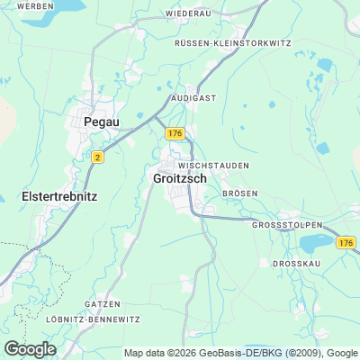 Karte von Groitzsch und Umgebung