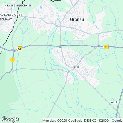 Karte von Gronau und Umgebung